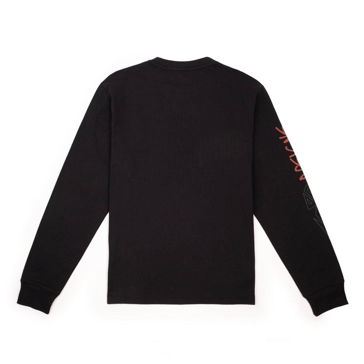 Back View of Topo Designs Outlook Tee Long Sleeve - Men's in "Black"