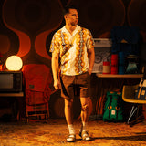 General front view of Topo Designs Daytripper Short Sleeve - Men's in "Western Stripe"