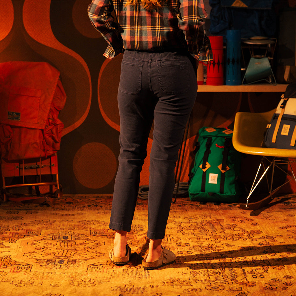 General image of Dirt Pants Slim Womens in "Black" [Model is 5'10", wearing size medium]