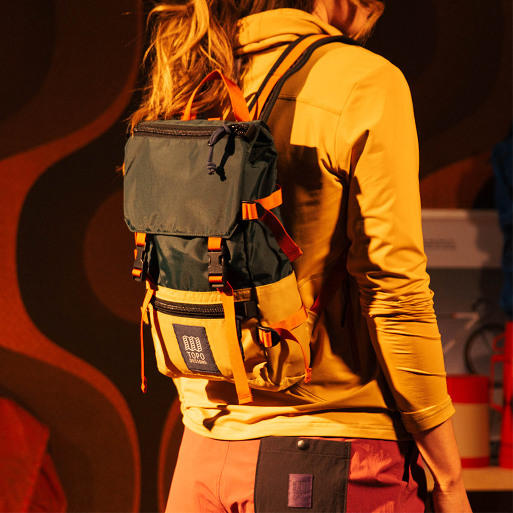 General image of Rover Pack Mini in "Forest / Goldenrod"