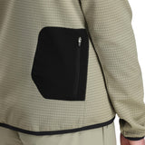 General Detail shot of Topo Designs Global Midlayer Hoodie - Women's in "Dried Sage"