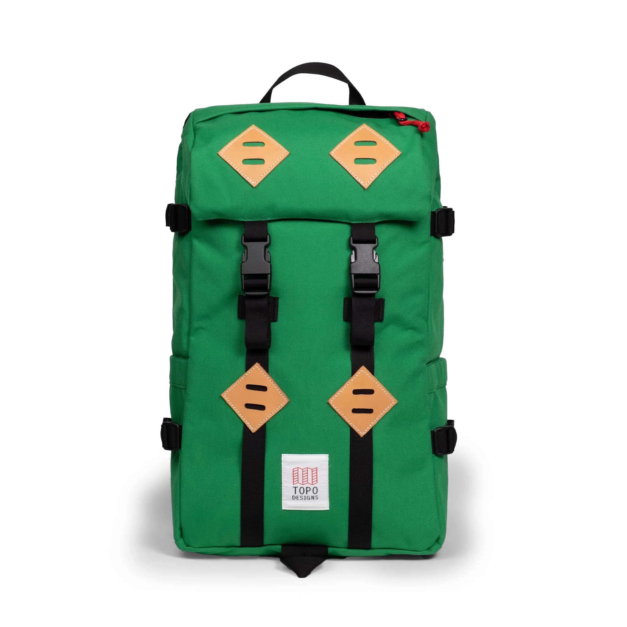 Front view of Topo Designs Klettersack Classic vintage-inspired rucksack backpack in "Alpine Meadow".