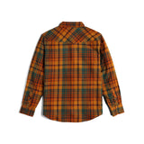 Back View of Topo Designs Mountain Shirt Long Sleeve - Men's in "Chai Multi"