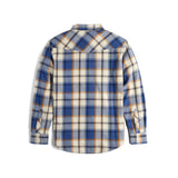Back View of Topo Designs Mountain Shirt Long Sleeve - Men's in "Midnight / Cobalt Multi"