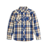 Front View of Topo Designs Mountain Shirt Long Sleeve - Men's in "Midnight / Cobalt Multi"