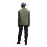General back model shot of Topo Designs Puffer Shirt Jacket - Men's in "Beetle"