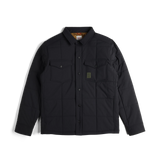 Front View of Topo Designs Puffer Shirt Jacket - Men's in "Black"