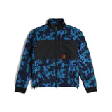 Front View of Topo Designs Summit Rise Full Zip Jacket - Men's in "Tectonic / Black"