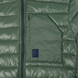 General Detail shot of Topo Designs Townie Puffer Jacket - Men's in "Forest"