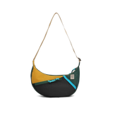 Front View of Topo Designs Moonlight Crossbody Bag in "Mustard / Forest"