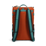 Back View of Topo Designs Rover Pack Classic in "Clay / Chocolate"