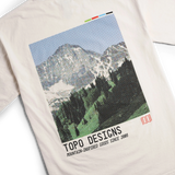 General shot of the back side of Topo Designs x Pine Printshop Halftone Tee 