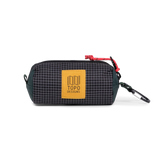 Front view of Topo Designs Burrito Bag Ripstop in "Black / White Grid"