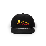Topo Designs Corduroy Trucker Hat - Mountain Edge in "Black"