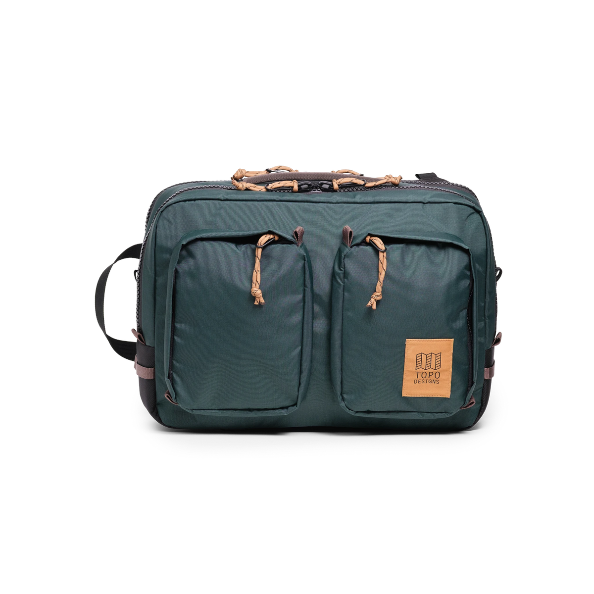 Front View of Topo Designs Global Briefcase in "Woodland / Forest"