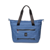 Front view of Topo Designs Global Pro Travel Tote in "Ocean Blue"