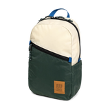 Front view of Topo Designs Light Pack in "Forest / Bone White"