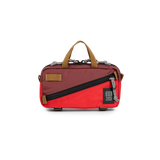 Front view of Topo Designs Mini Quick Pack in "Maroon / Salsa"