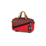Front view of Topo Designs Mini Quick Pack in "Maroon / Salsa"