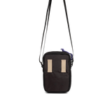 Back View of Topo Designs Mini Shoulder Bag in "Classic Blue / Black"