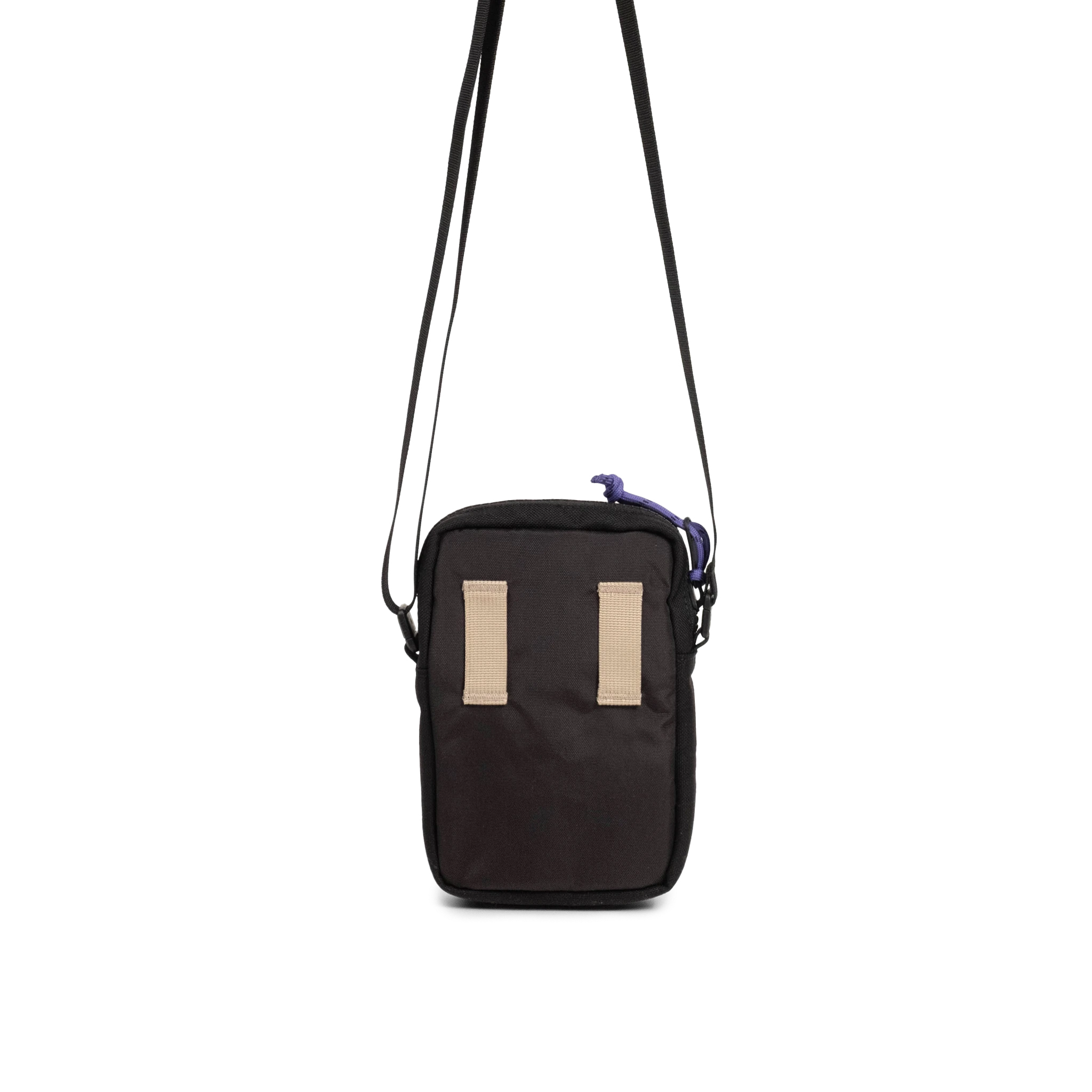 Back View of Topo Designs Mini Shoulder Bag in "Classic Blue / Black"