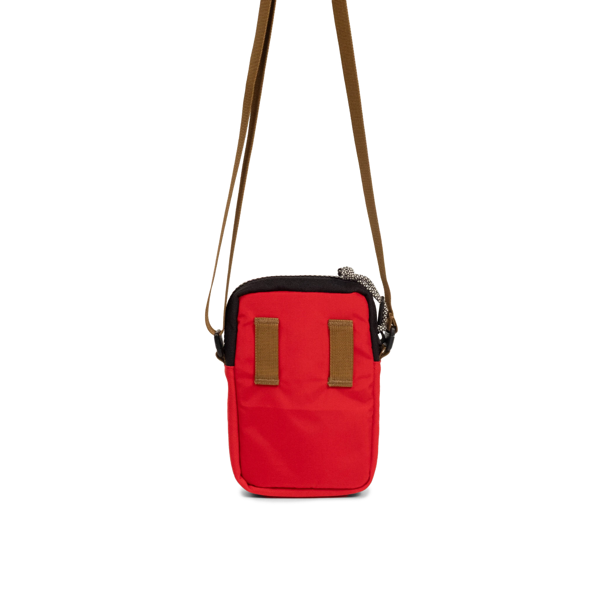 Back View of Topo Designs Mini Shoulder Bag in "Maroon / Salsa"