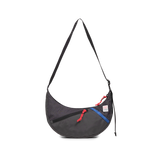Front View of Topo Designs Moonlight Crossbody Bag in "Black / White Grid"