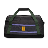Back view of Topo Designs Mountain Duffel 40L in "Grid / Very Peri"
