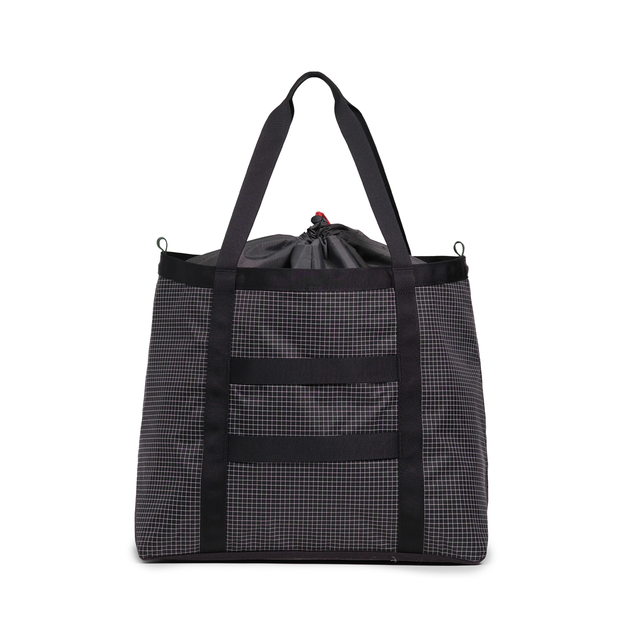 Back View of Topo Designs Mountain Utility Tote in "Grid / Very Peri"