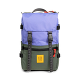 Front View of Topo Designs Rover Pack Classic in "Very Peri / Forest"