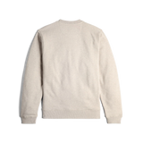 Back View of Topo Designs Label Sweatshirt - Unisex in "Oatmeal Heather"