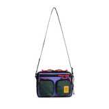 Front view of Topo Designs Block Bag in "Very Peri / Forest"