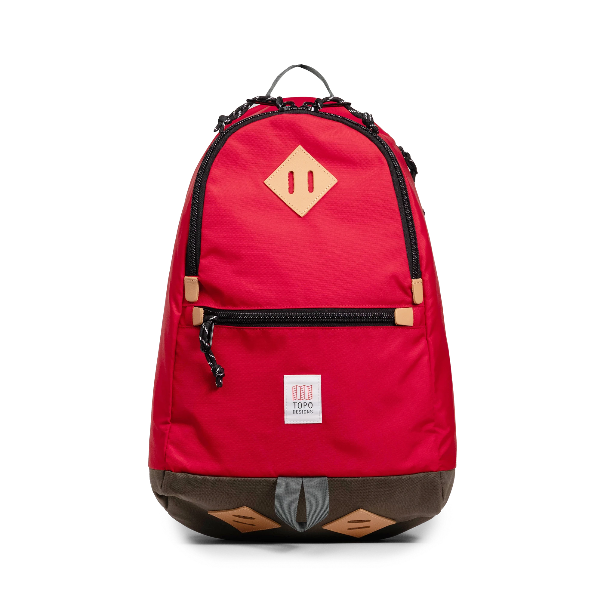 Front view of Topo Designs Classic Teardrop Backpack in "Salsa"