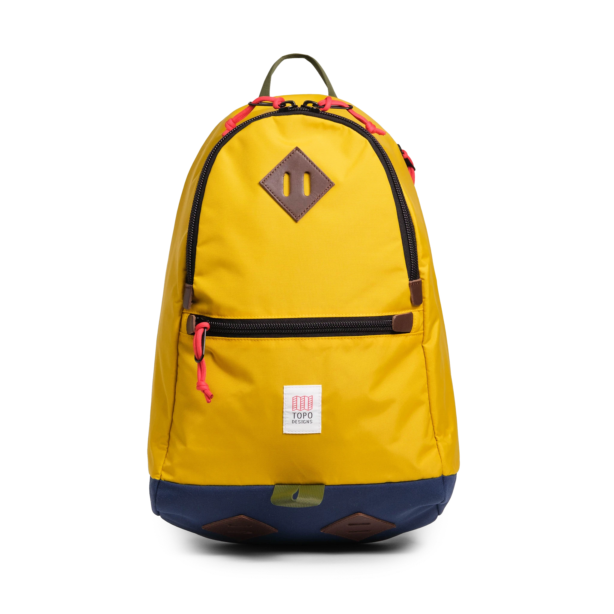 Front view of Topo Designs Classic Teardrop Backpack in "Sunset / Midnight"