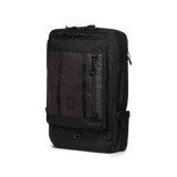 Front quarter view of Topo Designs Global Travel Bag 40L in "Black / Black"