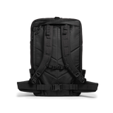 Back view of Topo Designs Global Travel Bag 40L in "Black / Black"
