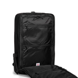 General interior shot of Topo Designs Global Travel Bag 40L in "Black / Black"