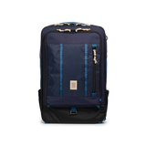 Front view of Topo Designs Global Travel Bag 40L in "Navy / Sahara"