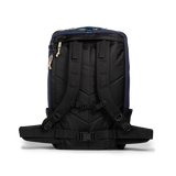 Back view of Topo Designs Global Travel Bag 40L in "Navy / Sahara"