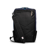 Back view of Topo Designs Global Travel Bag 40L in "Navy / Sahara"