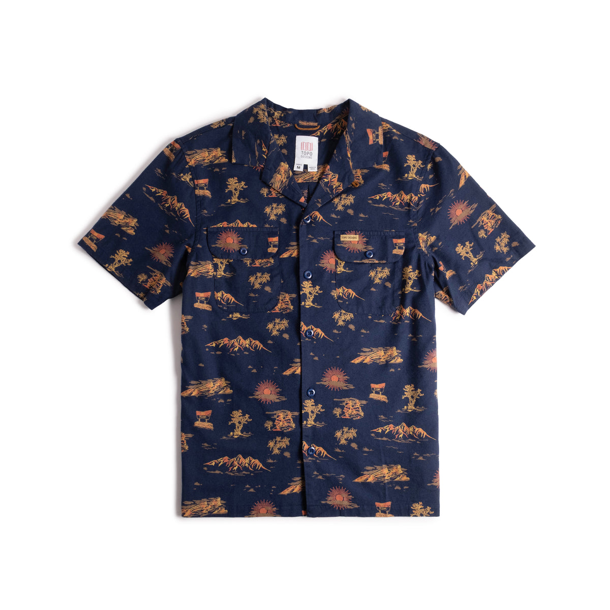 Front View of Topo Designs Daytripper Short Sleeve - Men's in "Westbound Midnight"