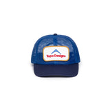 Front white background image of Patch Mesh Trucker - Retro Icon hat in "French Blue"