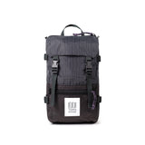 Front View of Topo Designs Rover Pack Mini in "Black Grid"