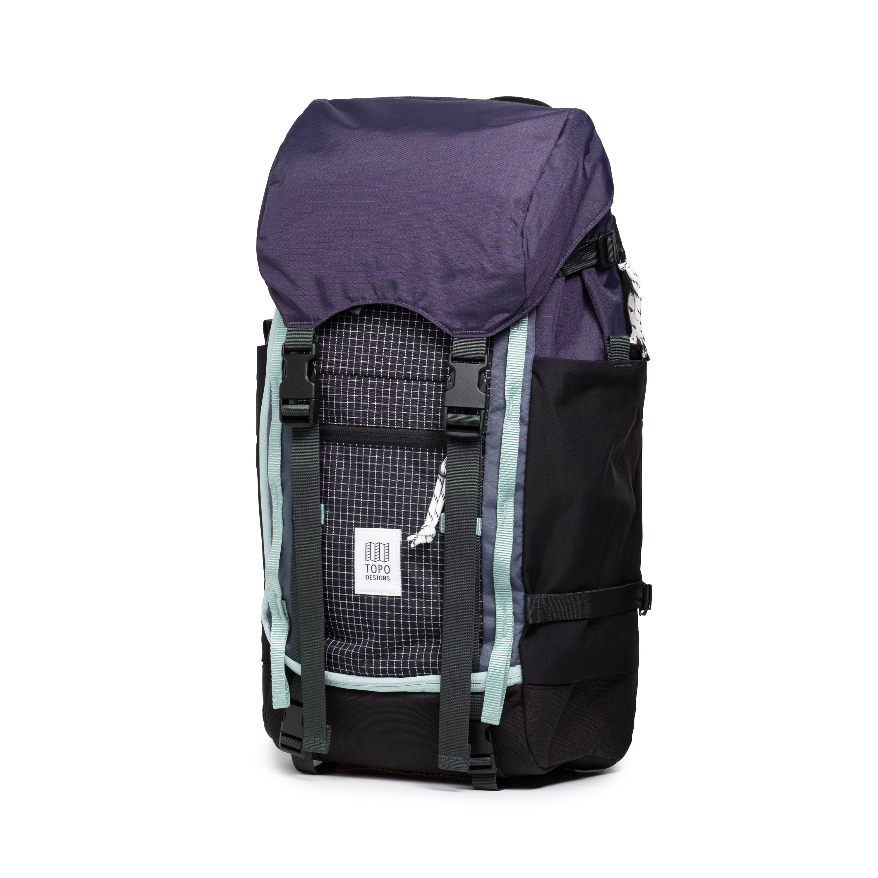 Front View of Topo Designs Rover Trail Pack 22L in "Nightshade / Grid"