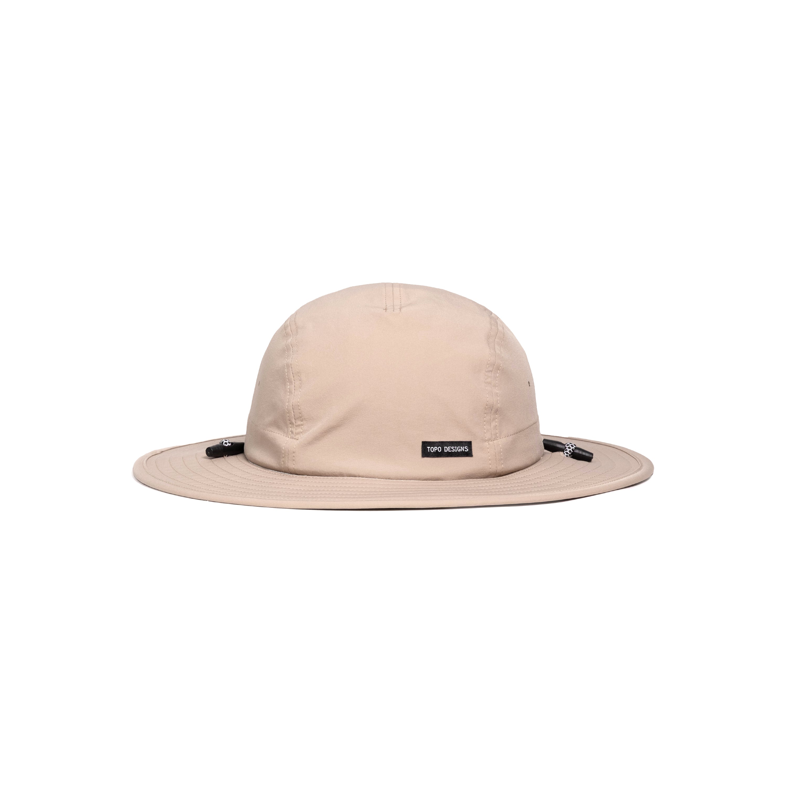 Topo Designs Sun Hat with original logo patch in "Cobblestone".