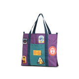 Quarter image of Topo Designs x AWA Mountain Essential Tote in "Loganberry / Caribbean"