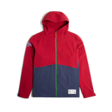 Front view of Topo Designs x Colorado Rapids HighPeak Jacket in "Rio Red / Midnight"