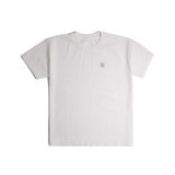 Front image of Topo Designs x Soft Goods Label Tee in "White"
