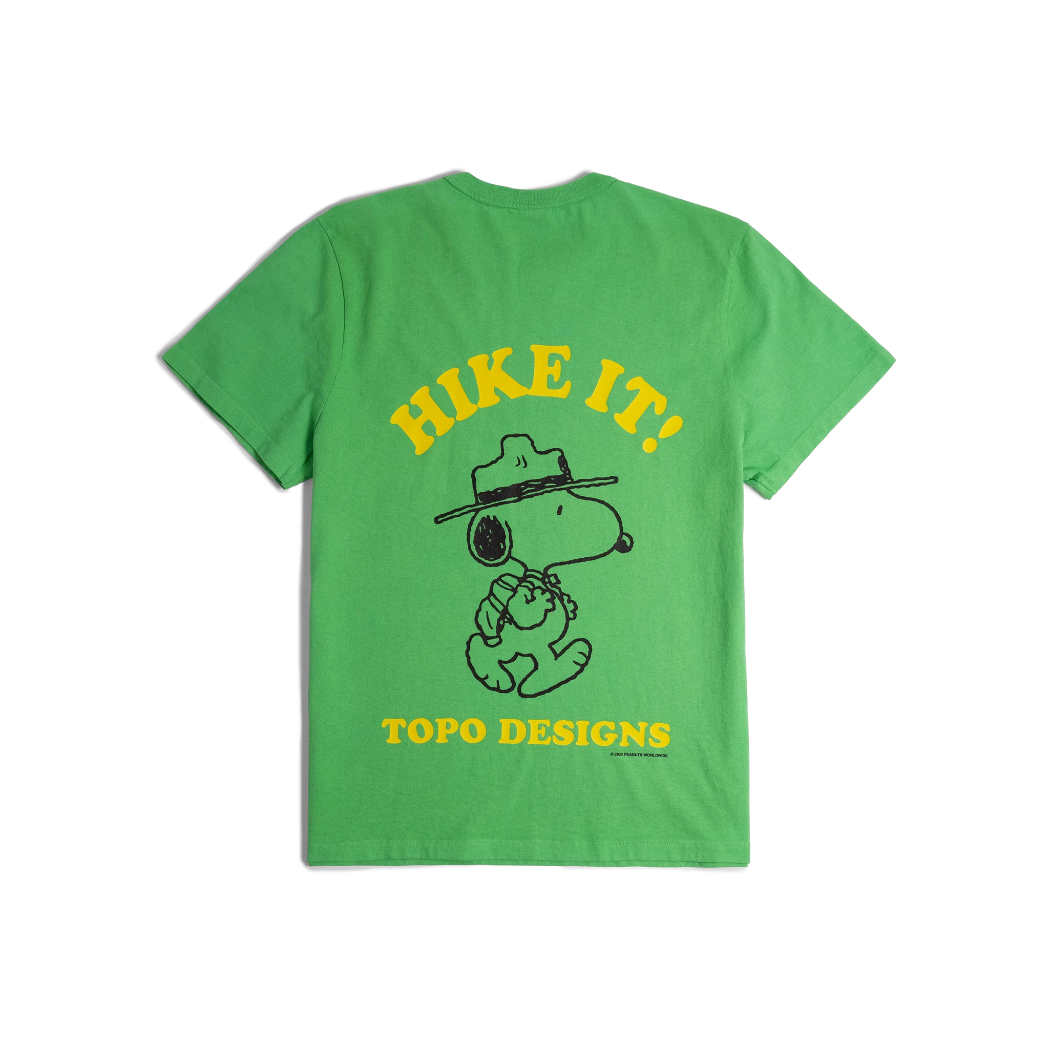 General back image of Topo Designs x TSPTR Hike It Tee in "Green"