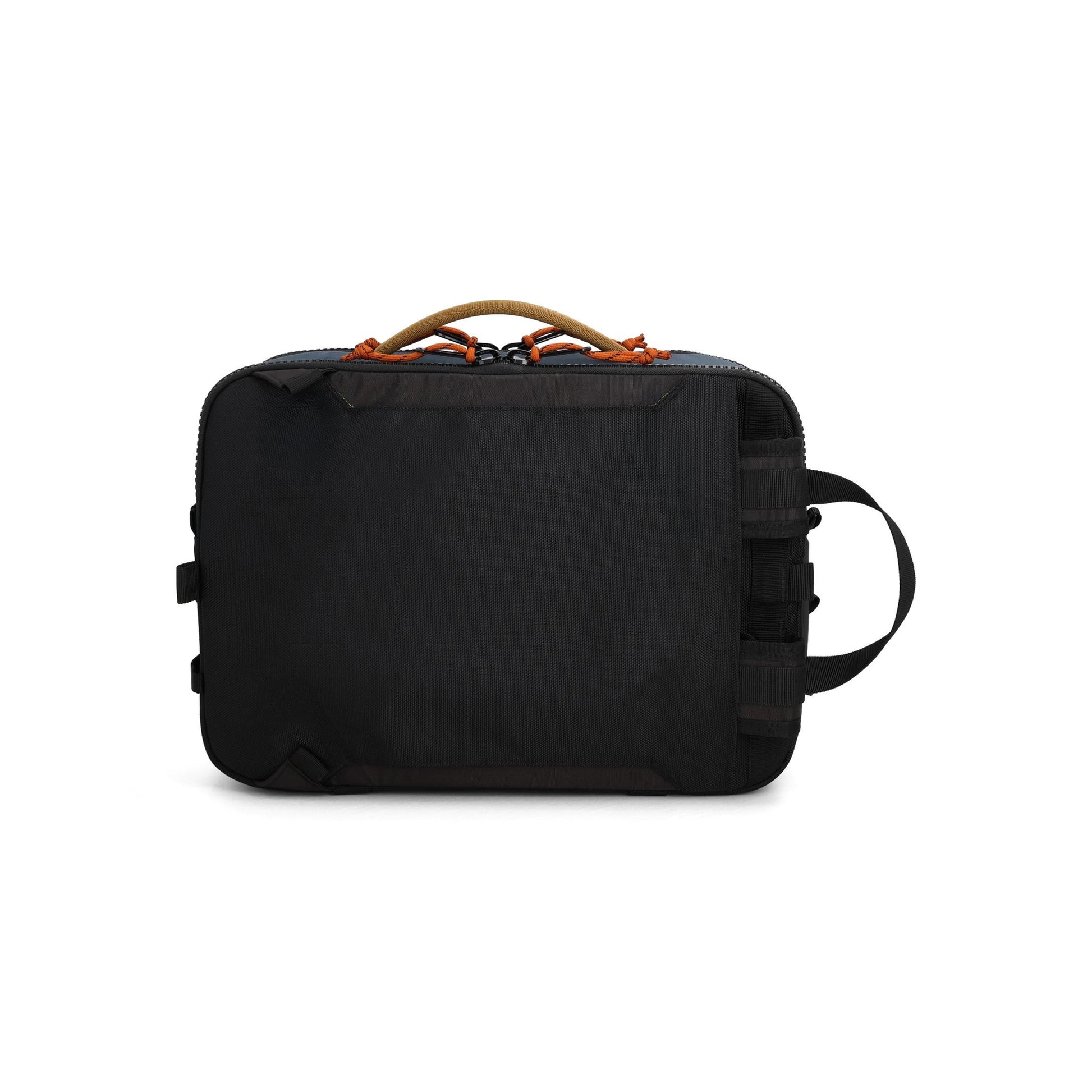 General back view of Topo Designs Global Briefcase in "Olive / Dark Khaki"